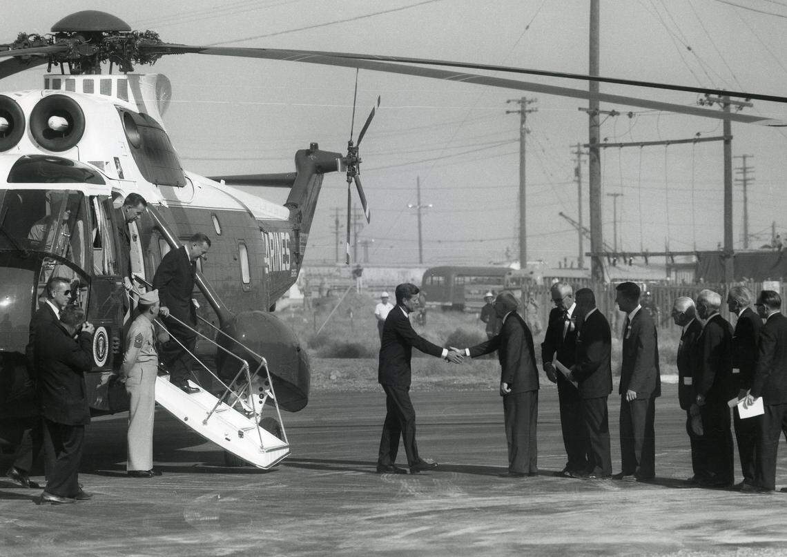President John F. Kennedy visited Hanford 60 years ago on Sept. 26, 1963, for the ceremonial groundbreaking on a steam plant that would allow N Reactor to produce electricity in addition to plutonium for nuclear weapons. The public was allowed on Hanford for the visit and about 37,000 people attended.