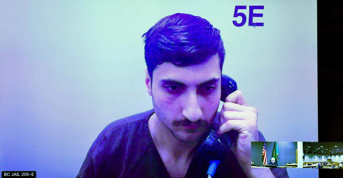 Abdullah A. Hussein makes his first appearance in Benton County Superior Court on Feb. 3. He is under investigation for the fatal stabbing of the former boyfriend of the woman he’s dating.