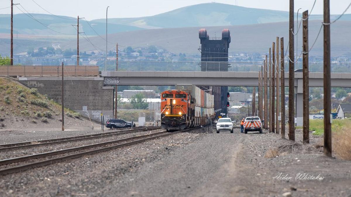 Pasco police and BNSF staff responded after a man was hit and killed while crossing the railroad tracks underneath Ainsworth Avenue.