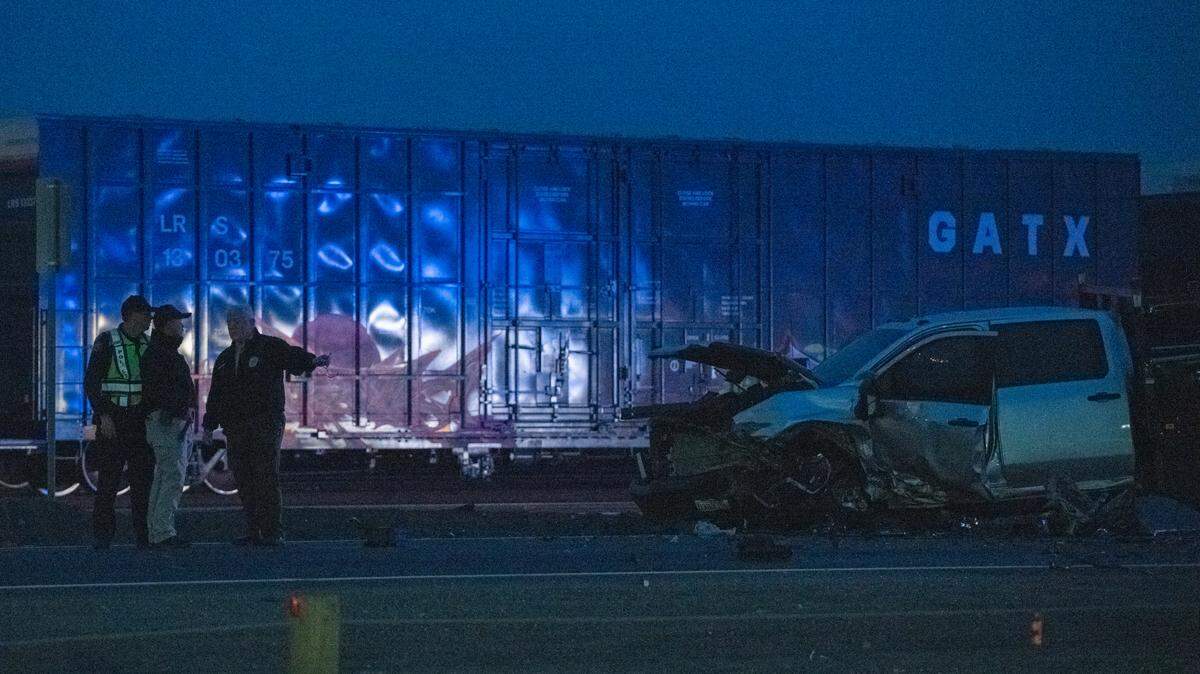 The crash was a high speed head-on between a Honda sedan and a flatbed pickup truck, according to witness reports.