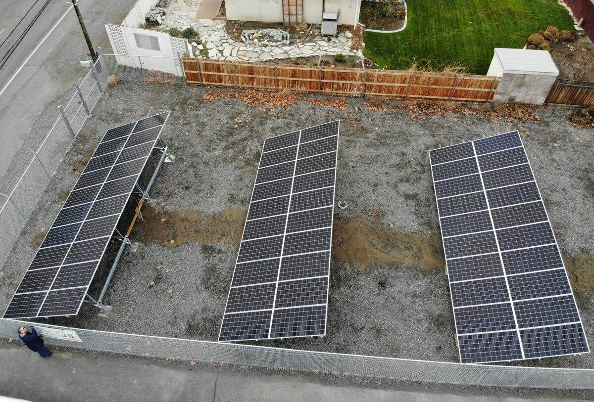 West Richland Community Solar Project is located at 6102 W. Van Giesen Street. The electricity generated from the co-op solar panels will be credited to 31 Benton Rural Electrict Association members who are enrolled in the program.