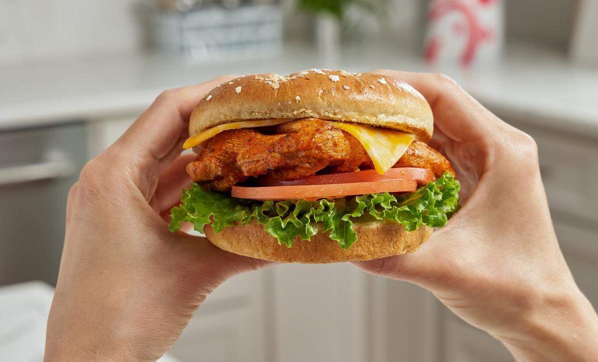 Chick-fil-A’s grilled spicy chicken deluxe sandwich