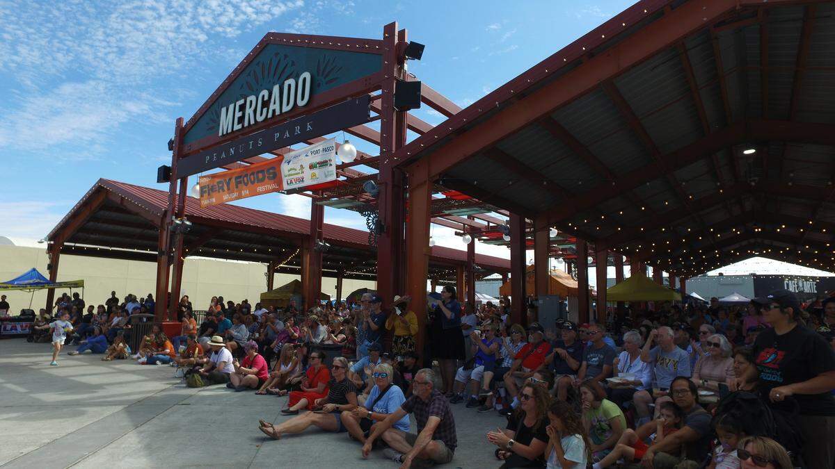 People attend the Fiery Foods Festival in September 2024.