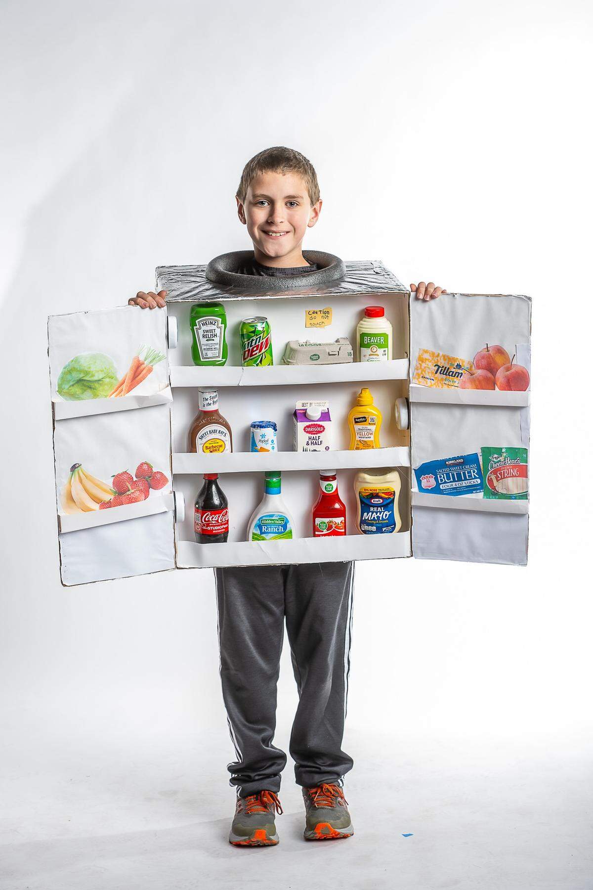 Richland photographer Scott Butner, aka the Halloween Picture Fairy, takes free portraits at the Richland Library until 5:30 p.am. Above, a subject in a refrigerator costume posed for Butner in 2024.