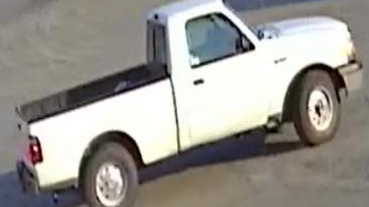 A suspect in an armed robbery of a Basin City store may have left in this Ford Ranger pickup.