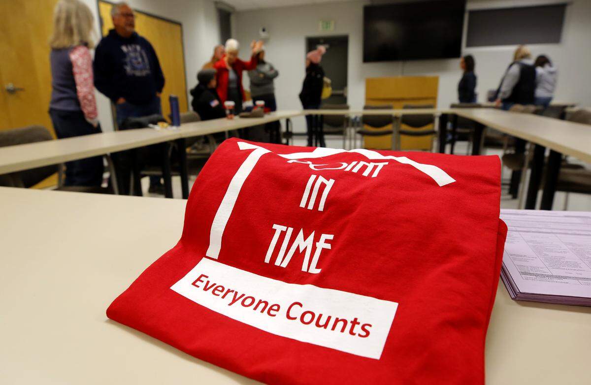 Point in Time T-shirt were on hand for volunteers participating in the annual Point in Time homeless count.