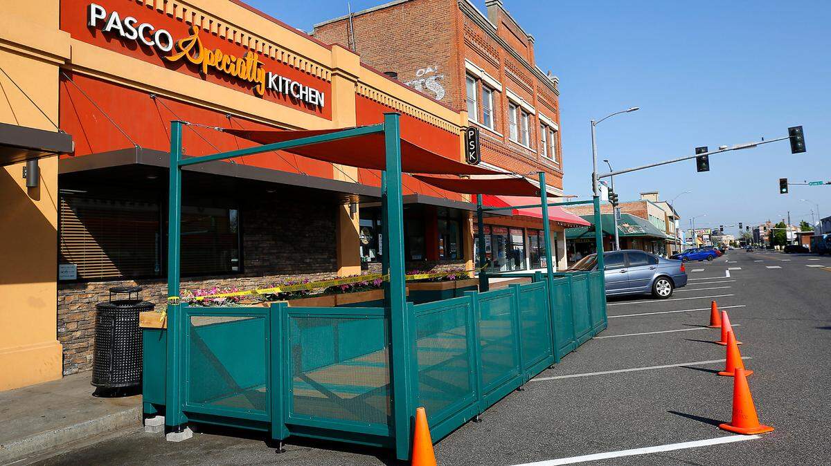 The city of Pasco is opening its very first mobile outdoor eating area outside the Pasco Specialty Kitchen on Fourth Avenue in downtown Pasco.