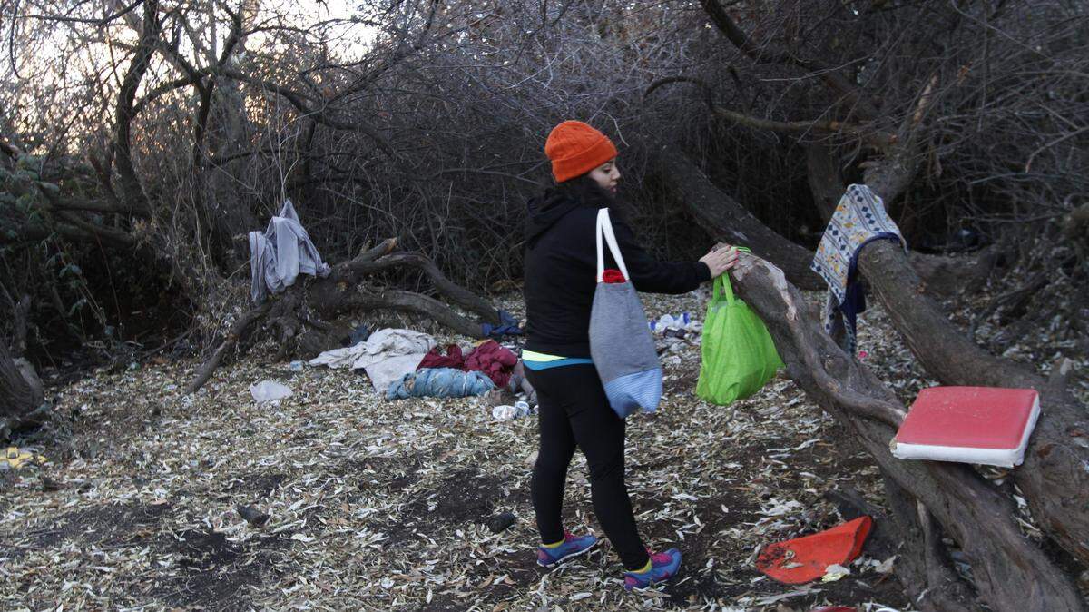 Kennewick has changed city rules in the past to restrict camping in Zintel Canyon, such as this homeless camp visited in the past by a homeless shelter volunteer.