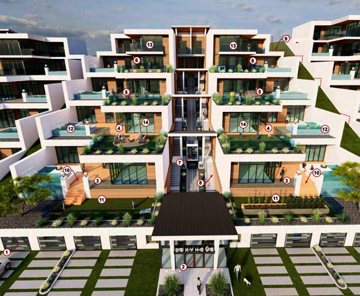 Sky Hoûs is a planned condo community in Richland on the slope of Little Badger Mountain.