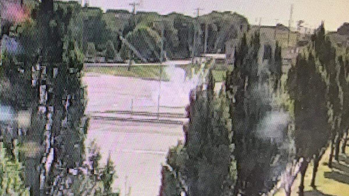 A security camera caught an explosion that happened in a stock pot outside of Southridge High School Sunday afternoon