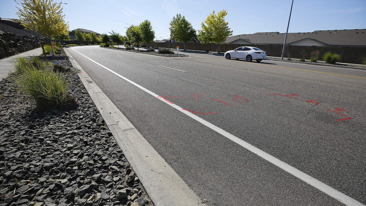 A memorial has been placed to honor the motorcyclist who died Friday night in a crash on West Hildebrand Boulevard.