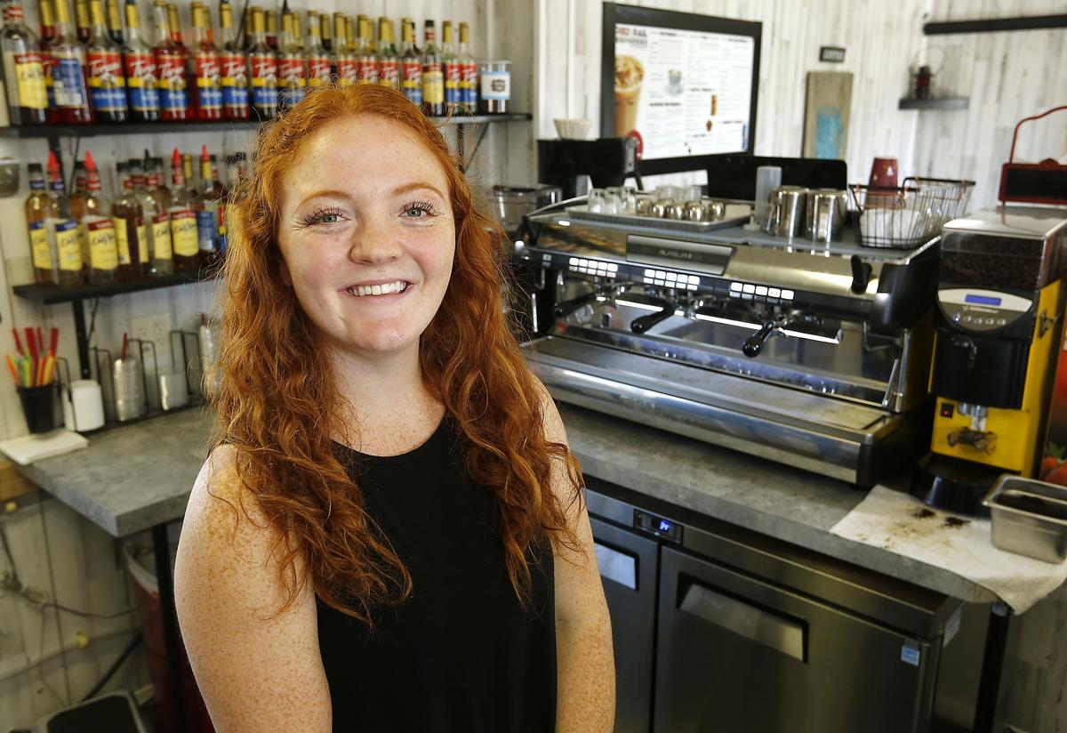 Owner Raney Maurer stands inside the second location of Red Rail Espresso she recently opened on the corner of South Washington Street and 19th Avenue in Kennewick. The coffee shop’s grand opening cerebration is scheduled for October 5. Watch a video at: tricityherald.com/video