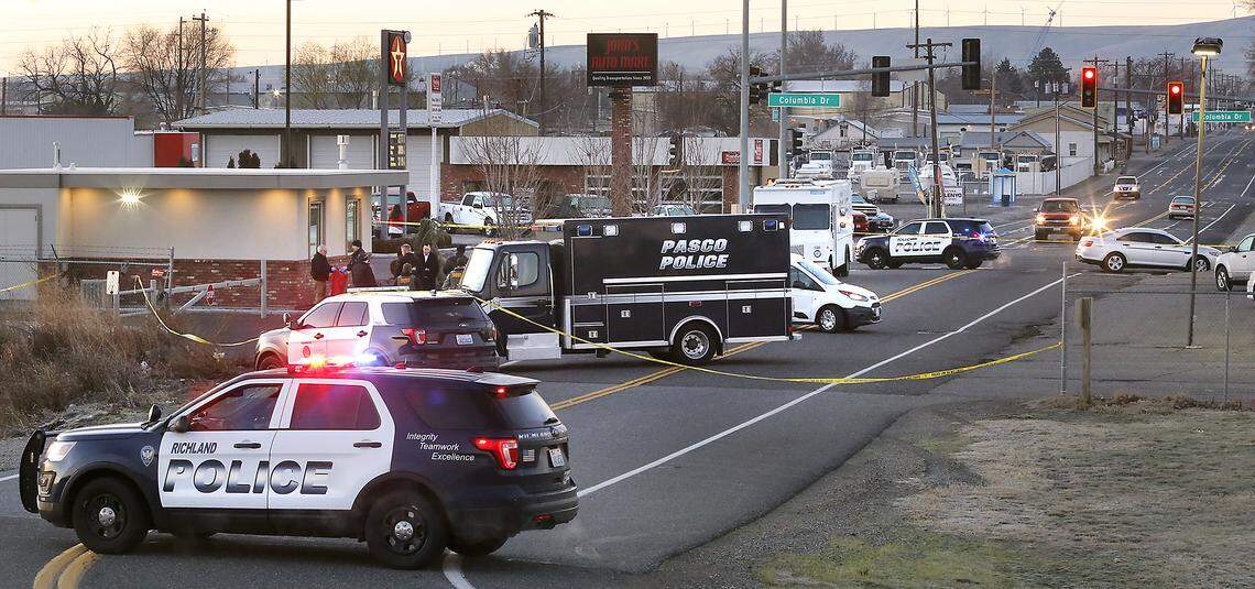Investigators from the regional Special Investigations Unit worked the scene of the Feb. 9 fatal officer-involved shooting near Columbia Drive and North Fruitland Street in Kennewick.