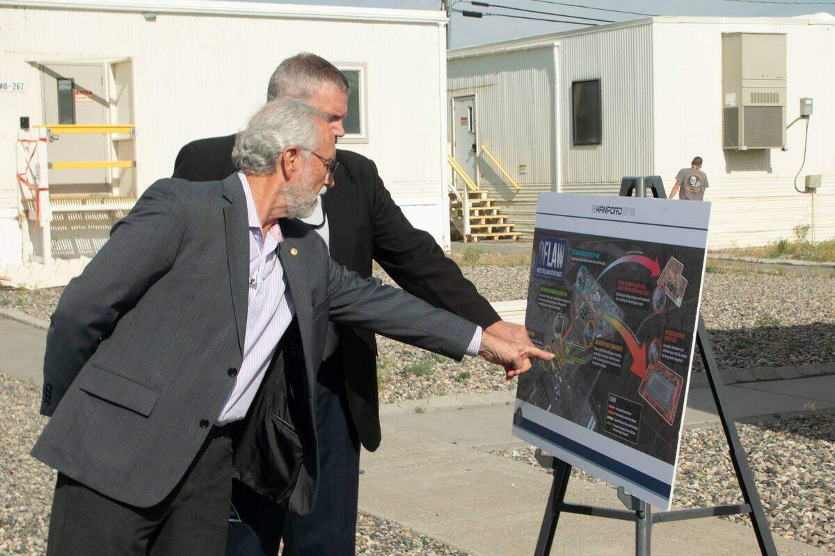 Rep. Dan Newhouse, R-Wash., toured the Hanford nuclear reservation in advance of a the House Appropriations Committee discussion of the site’s budget for fiscal 2020.