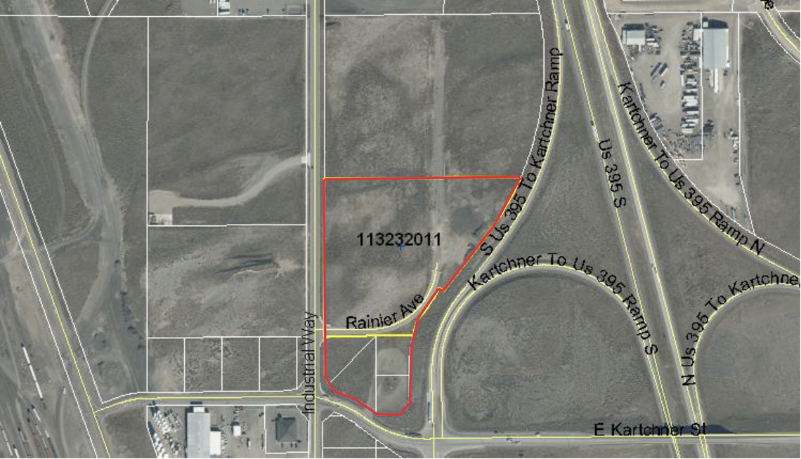 The map shows the proposed site of the Big Apple Travel Center in Pasco.