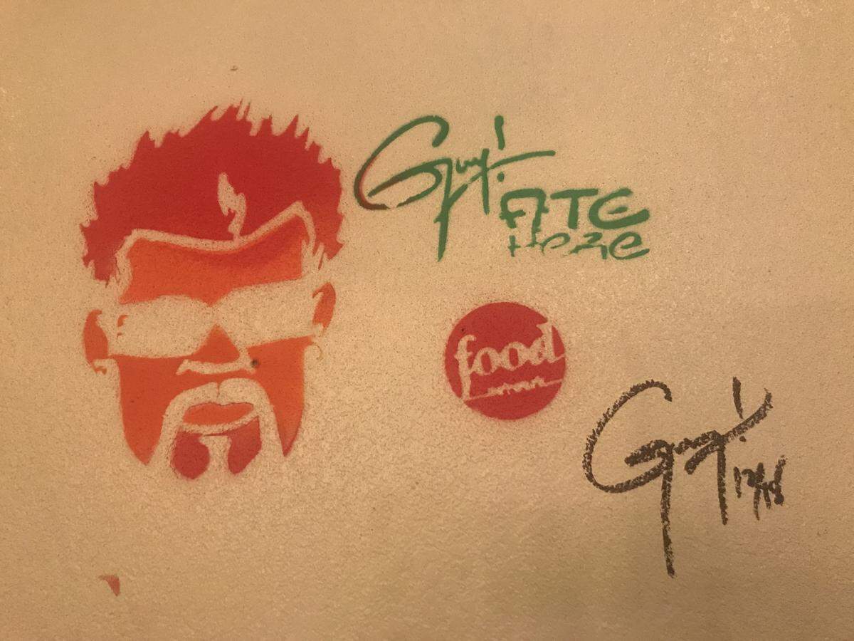 Food Network star Guy Fieri left his mark on the wall of The Folded Pizza Pie of Richland when he visited in December 2018.