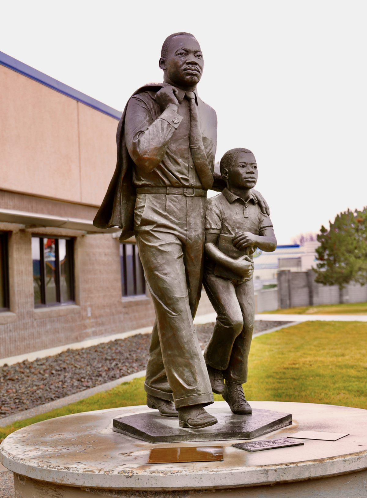 Martin Luther King Jr. statue on the campus of Columbia Basin College in Pasco, Wash.