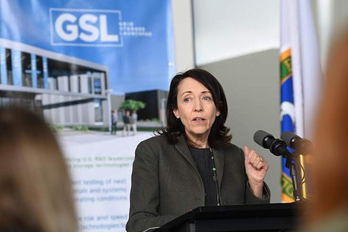 Sen. Maria Cantwell, D-Wash., spoke at the groundbreaking ceremony for the Pacific Northwest National Laboratory Grid Storage Launchpad Thursday, calling it “a very important milestone.”