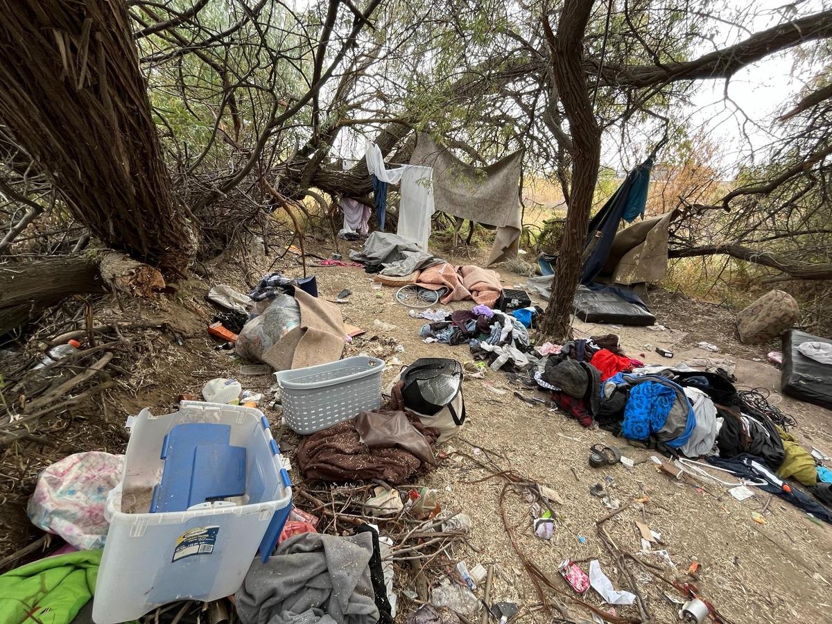 This photo of some of the damage done by illegal campers at a Richland park was shared with the city council.