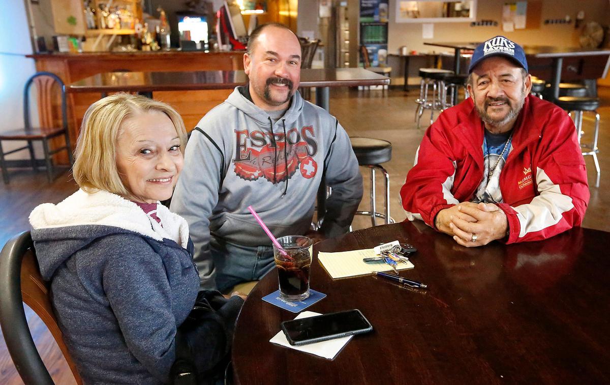 The Espinosa family has sold the sports bar and grill they have operated for the past 12 years on Vista Way in Kennewick. From left, they are: wife Debbie, son Shawn and husband John Espinosa.
