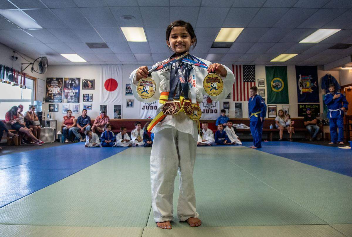 Amilia Sofia Lechuga, 7, is the top ranked Judo competitor in her weight class in the nation, and she has the medals to prove it.