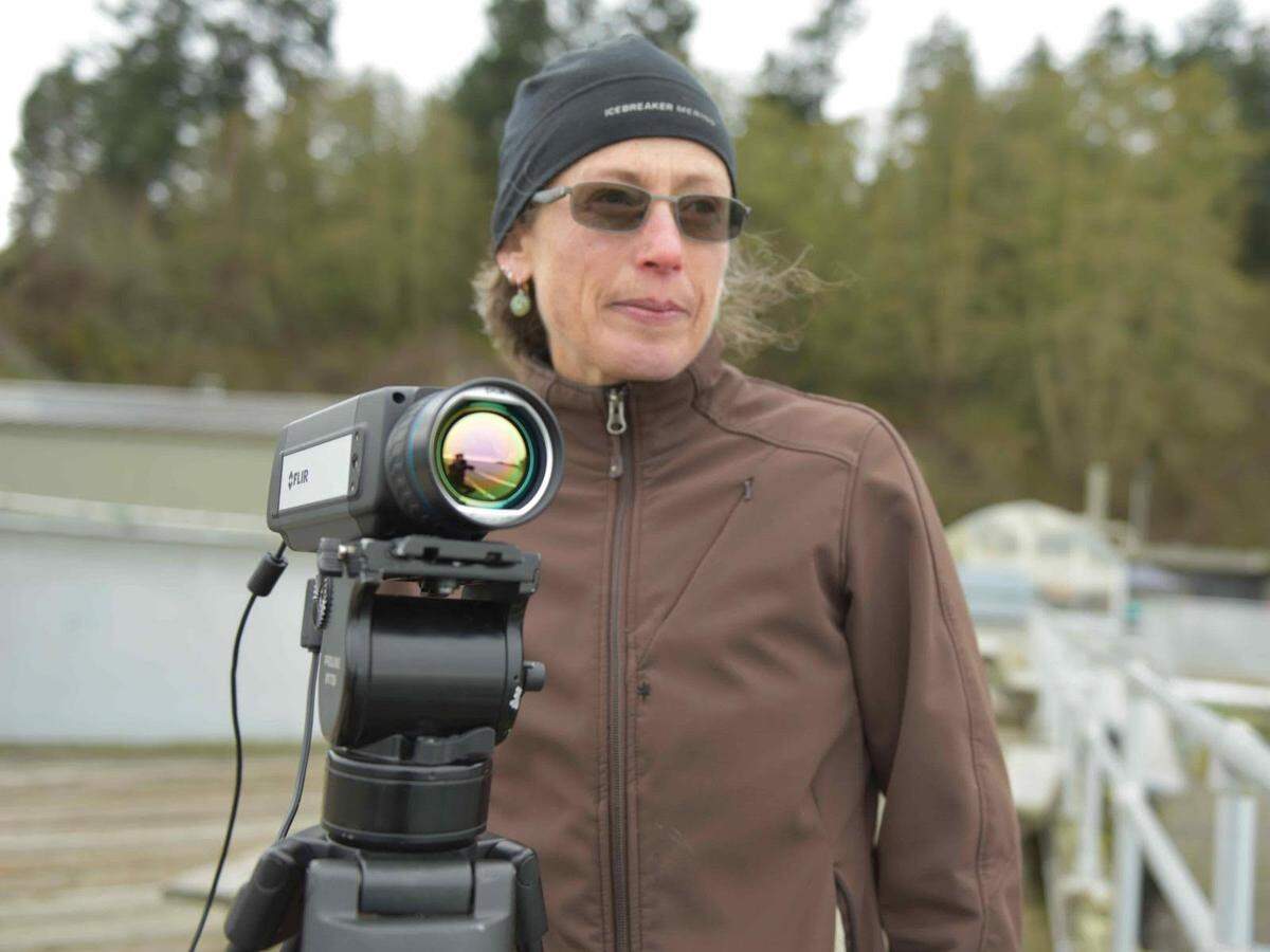 PNNL engineer Shari Matzner leads development of ThermalTracker, a software technology that uses thermal imaging to help track birds and bats near offshore wind turbines to better understand and mitigate the potential impacts of wind energy on wildlife.