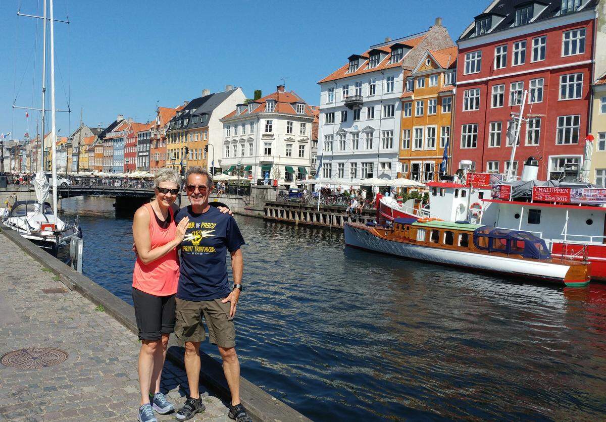 Lori Selby and her husband Dave Painter visited Copenhagen last month after she competed in the Aquabike in the ITU Multisport World Championships Festival in Odense, Denmark.