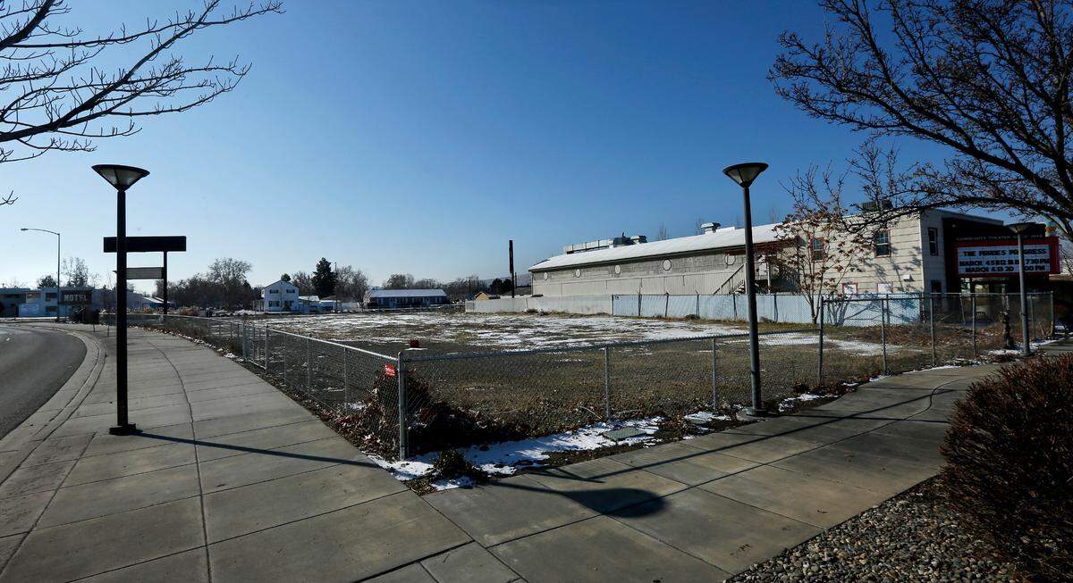 The vacant lot on George Washington Way in Richland adjacent to the Richland Player’s Theatre near Jadwin Avenue and the Parkway.