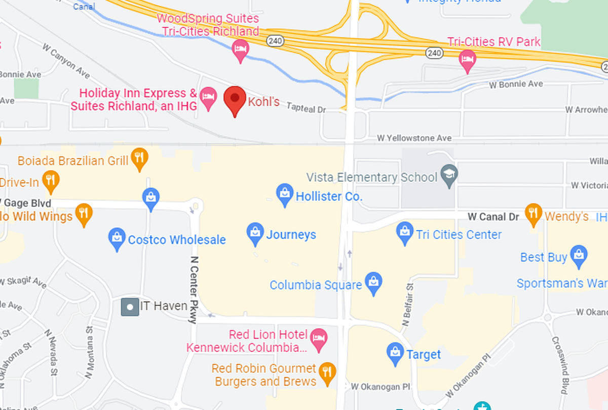 A report of a car patrol in the parking lot of Kohl’s in Richland, Wash., ended with the arrest of a Kennewick man on suspicion of five felonies from the incident.