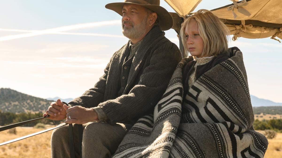 Tom Hanks and Helena Zengel in “News of the World.”