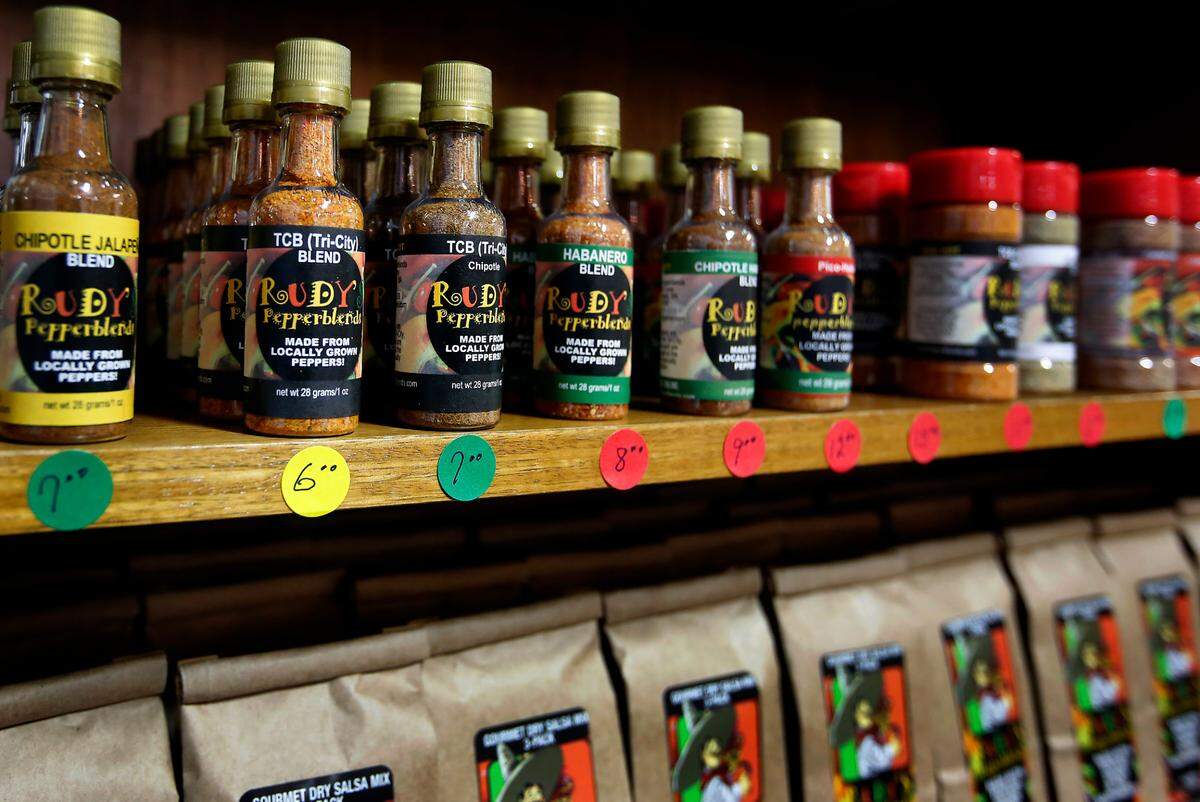 Rudy’s Pepperblends from Kennewick is one of several dozen vendors located at The Public Market at Columbia River Warehouse in downtown Kennewick. He offers pepper blends, salsa mix and meat rubs.
