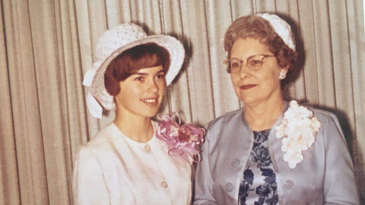 “In 1963 Mama was my fashion “influencer” for a Mother-Daughter tea where hat, gloves and corsage were expected attire,” said Lucy Luginbill. She and her mother, Edna Hale, were “trending”.