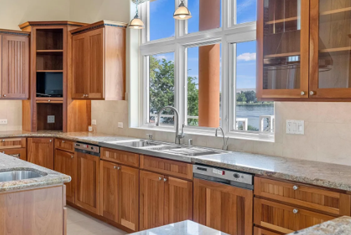 The Pasco home has a custom-built kitchen.