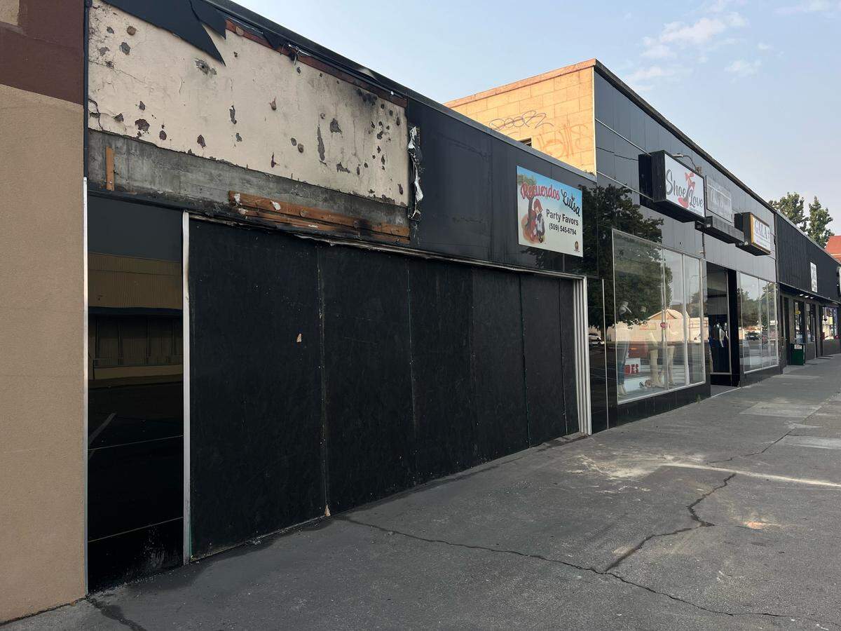 Two Pasco businesses are shuttered after a fire broke windows and sent flames shooting out of the building Monday evening.