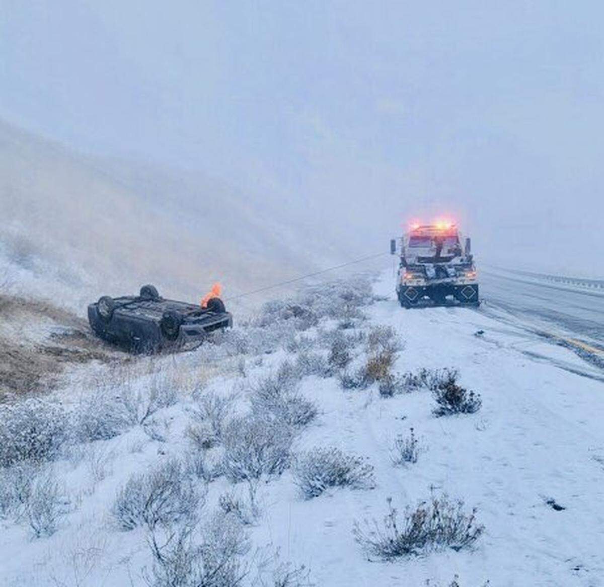Slick roads contributed to eight crashes around the Kennewick area Thursday morning.