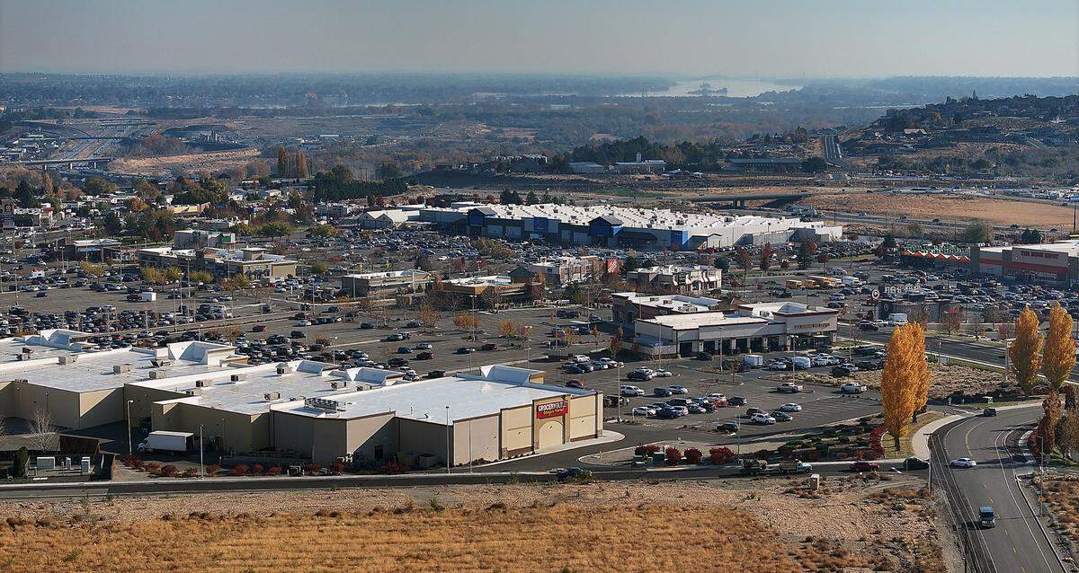 The Queensgate retail shopping area includes, Walmart, The Home Depot, various restaurant and Vintner Square which includes the retail strip mall anchored by Target on one end and Grocery Outlet on the other.