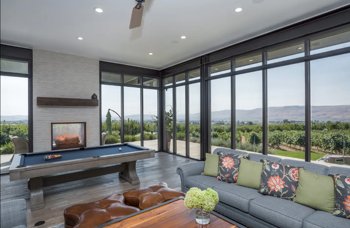 A common area of the Glass House