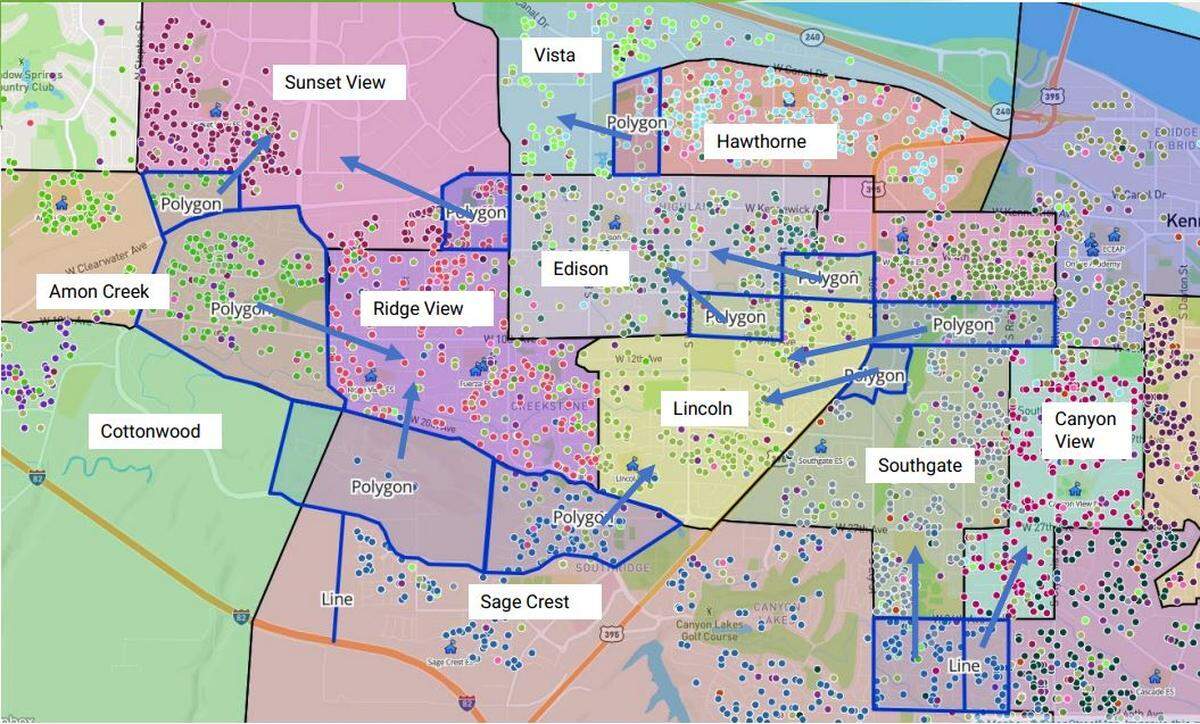 The Kennewick School Board has approved a shift of its elementary school boundaries that will impact 10 of Kennewick School District’s 17 elementary schools.