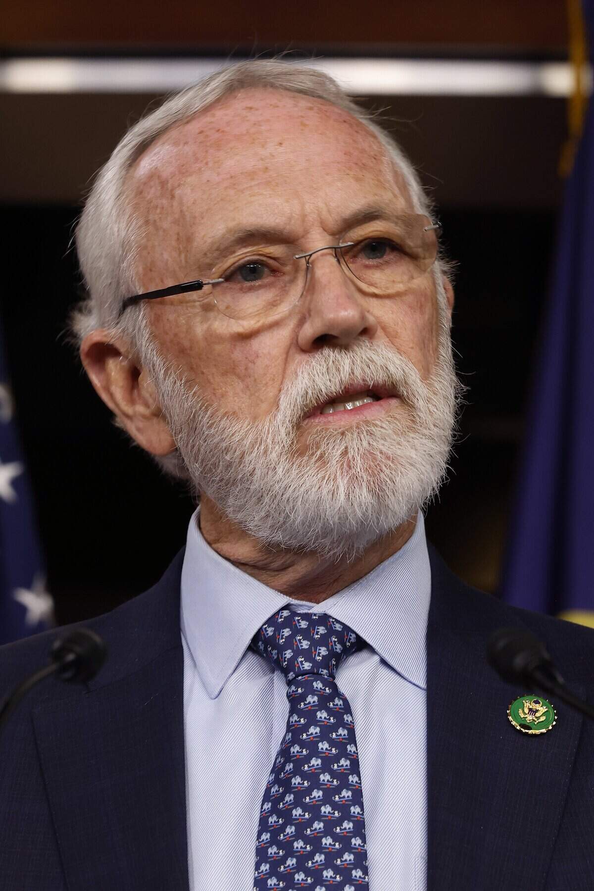 WASHINGTON, DC - MARCH 20: Rep. Dan Newhouse (R-WA) speaks during a news conference following a closed-door caucus meeting at the U.S. Capitol Visitors Center on March 20, 2024 in Washington, DC. Congressional leaders announced Tuesday they had reached a deal on a FY2024 spending package that includes budgets for about three-quarters of all federal discretionary spending, including Defense, Homeland Security, Labor-Health and Human Services, and other bills. Without a deal, the federal government would be facing a partial shutdown at midnight on Friday.  (Photo by Chip Somodevilla/Getty Images)