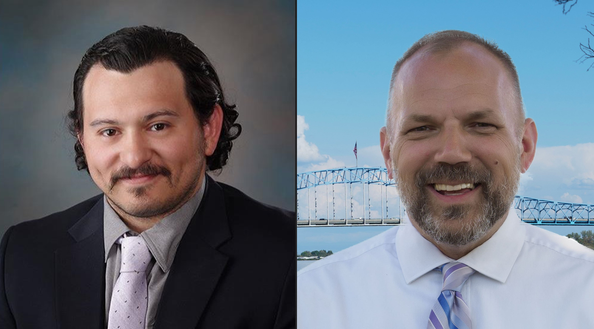 Joseph “J.R.” Campos, left, and Charles Grimm, right, will go head to head for Pasco City Council’s District 2 seat during the Nov. 7 general election. Campos was appointed to the seat last year and is searching for his first full four-year term.