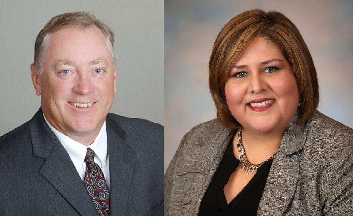 Franklin County Commission Pos. 3 candidates Rocky Mullen, left, and Blanche Barajas.