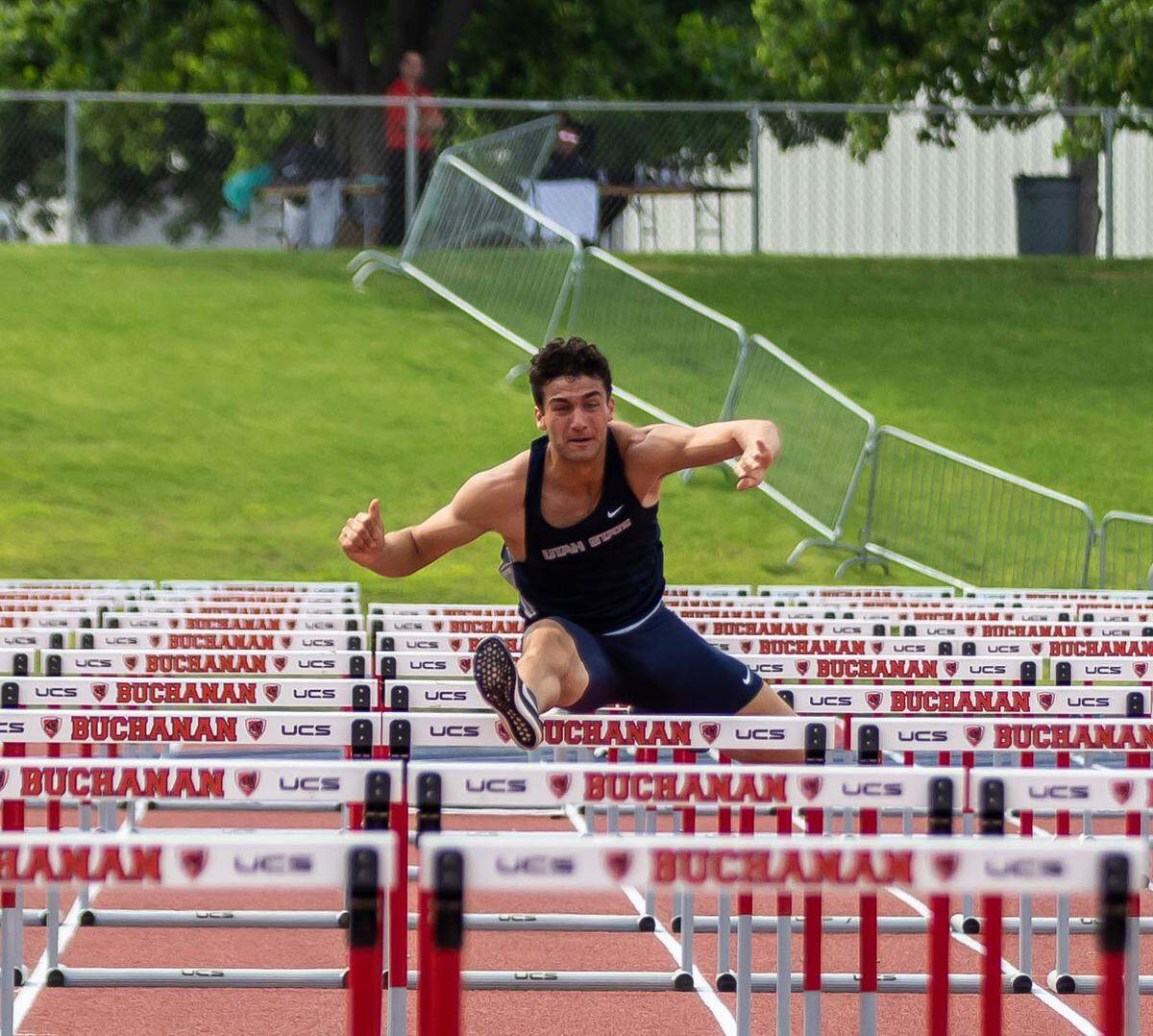 Roman Ruiz at the Mountain West Outdoor Track & Field Championship in May 2019.