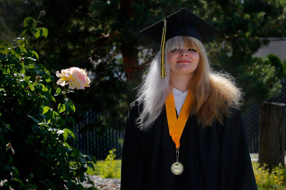 Shannon Nourse, 19, has overcome the death of her mother last year other struggles to be one of about 40 graduates from the online Endeavor High School in 2023.