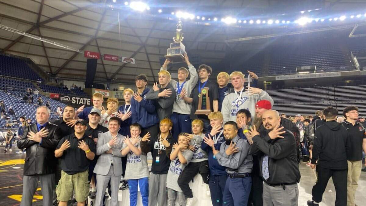 The Chiawana wrestling team won the 2023 WIAA 4A Boys State Wrestling Team Championship.