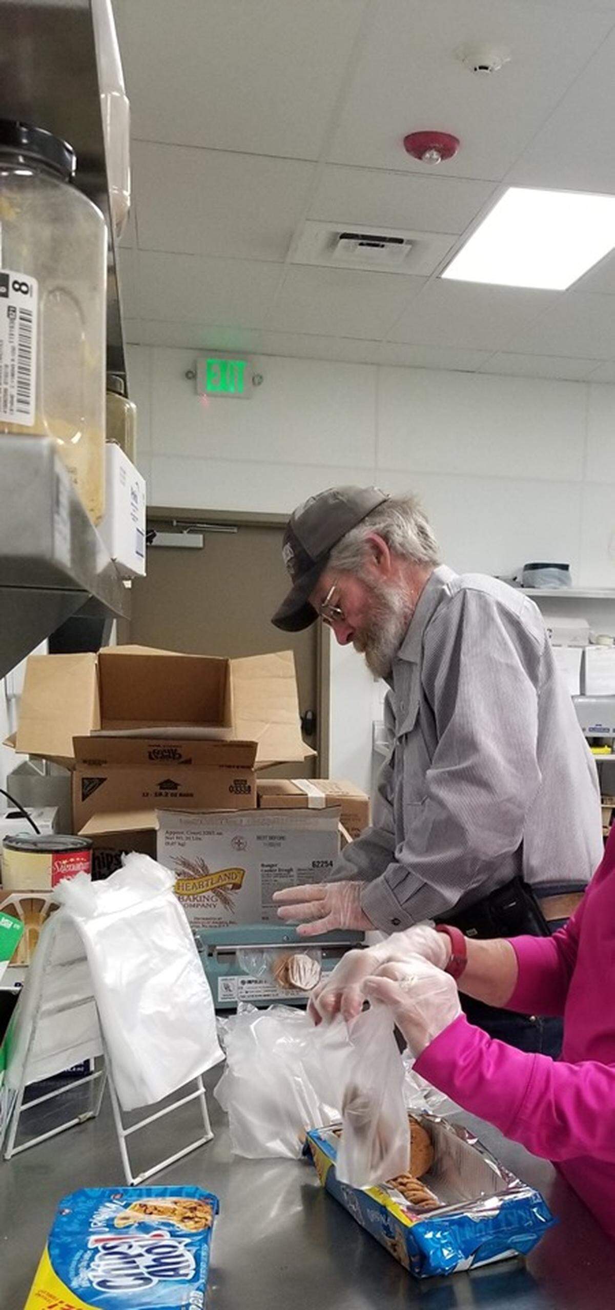 Kenneth “Ross” Crawford volunteers at a Mission Support Alliance charitable project. He was a fixture at many of the Hanford contractor’s volunteer event.