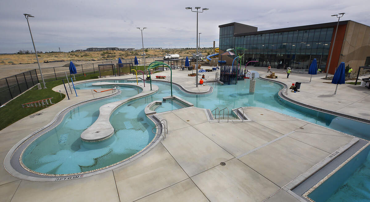 The outdoor swim area at the new Pasco Aquatic Center.