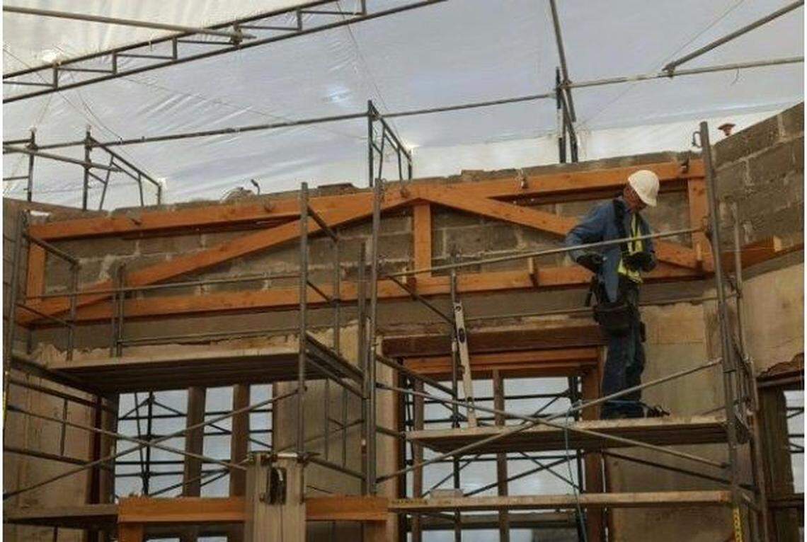 The White Bluffs Bank has been rehabilitated, with work that began in 2015 after planning and engineering for the project.