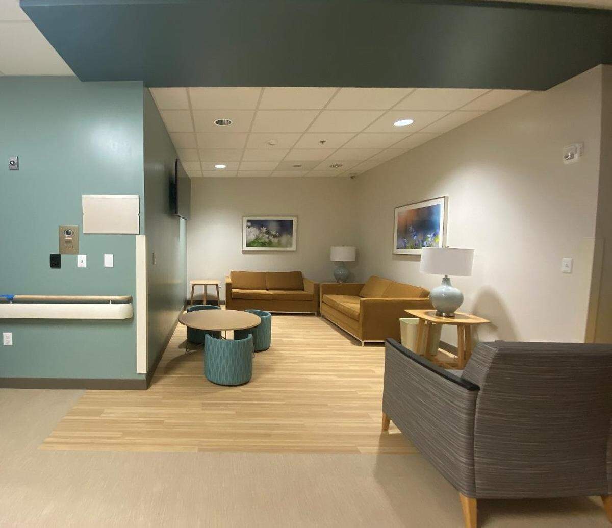 The waiting room at the new birth center at Trios Southridge Hospital in Kennewick.