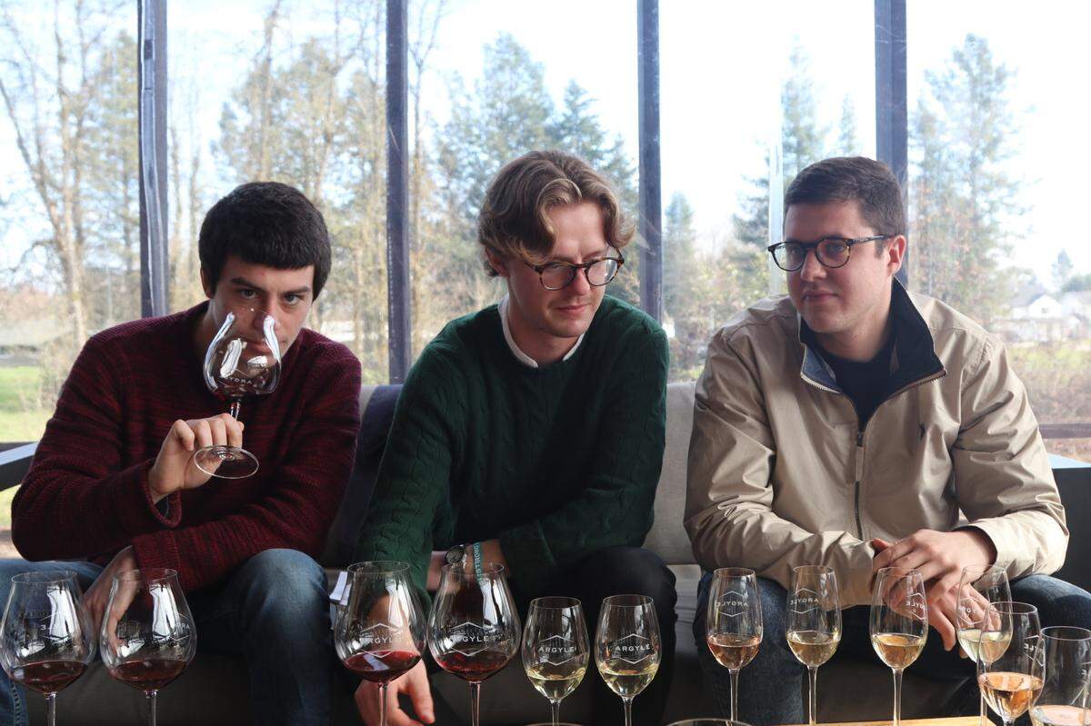 Gabriel Crowell, Matthew Doutney and Andrew Gerow - the owners of the newly opening Non-Vintage Wine boutique shop - hold regular virtual tastings on Instagram.