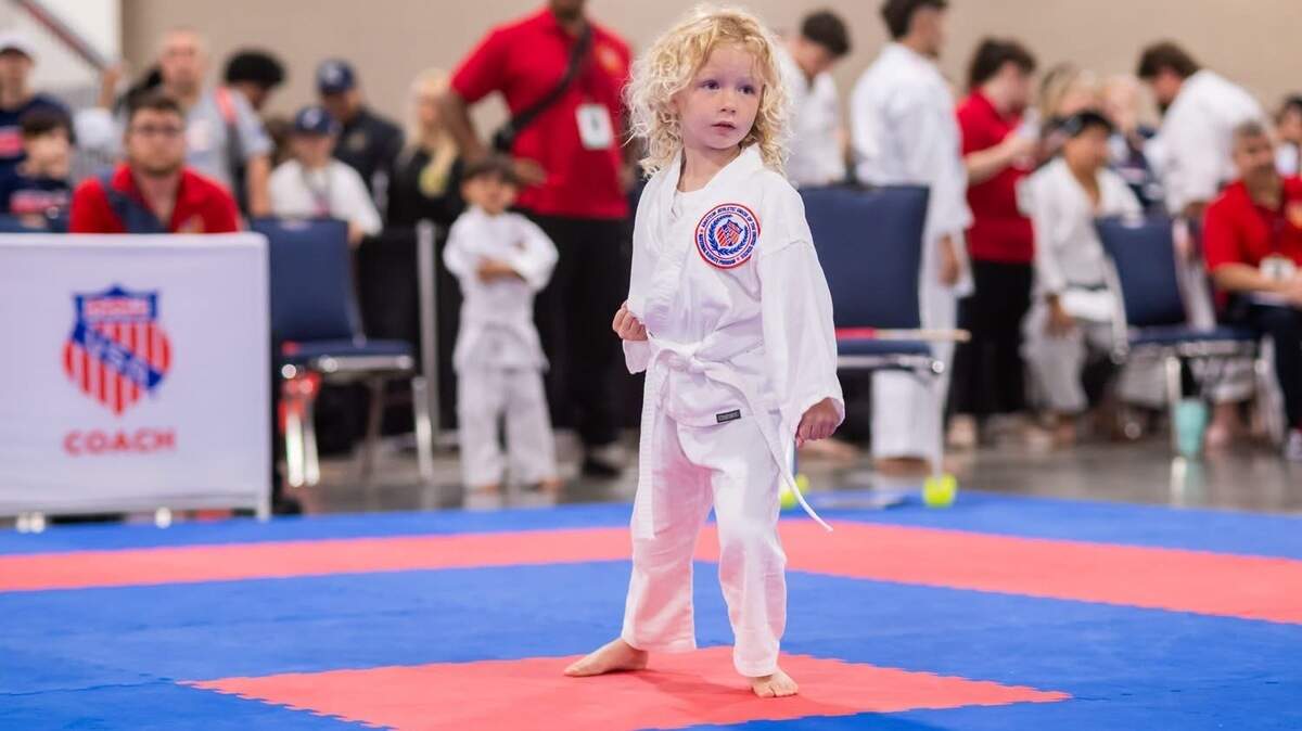 Jasper Bam, 5, competes in the National competition for Trinity Martial Arts and Inland Empire.